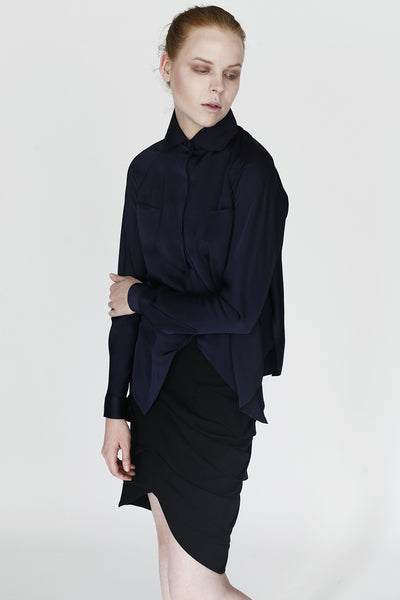 Origami Pleating Skirt / Black - YOJIRO KAKE OFFICIAL