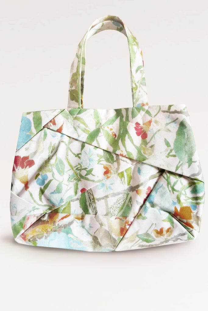 Complex Pleats Hemp Bag / Print - YOJIRO KAKE OFFICIAL