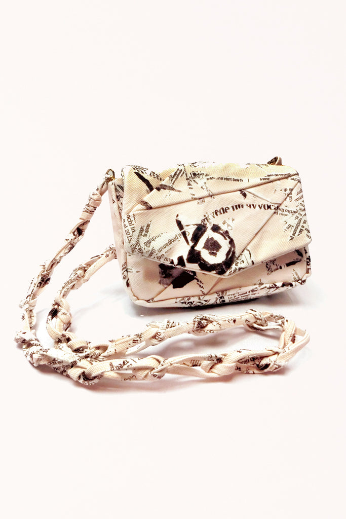 Complex Pleats Clutch Bag with Strap / Print - YOJIRO KAKE OFFICIAL
