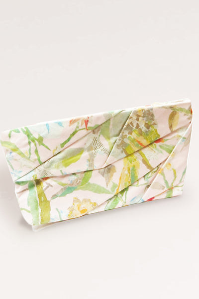 Complex Pleats Linen Clutch Bag / Print - YOJIRO KAKE OFFICIAL