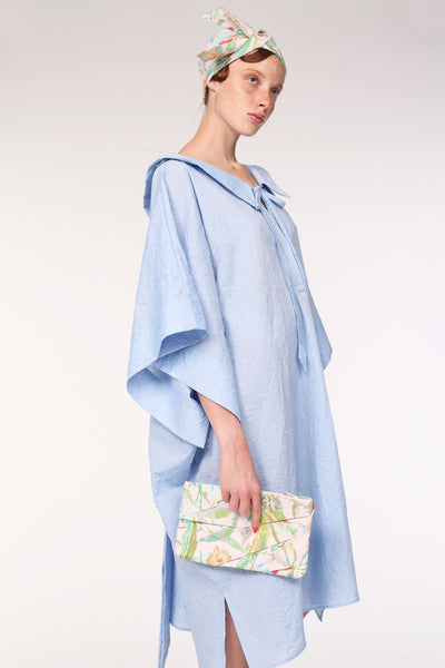 Origami Caftan / Iceland Blue. - YOJIRO KAKE OFFICIAL