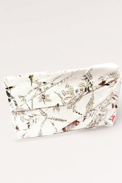 Complex Pleats Hemp Clutch Bag / Print. - YOJIRO KAKE OFFICIAL