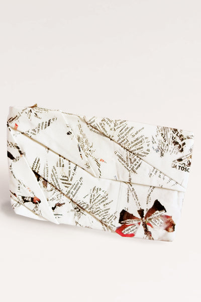 Complex Pleats Hemp Clutch Bag / Print. - YOJIRO KAKE OFFICIAL