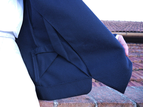 Origami Ekaterina Wool Jacket / Navy - YOJIRO KAKE OFFICIAL
