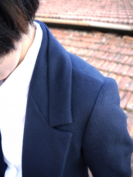 Origami Ekaterina Wool Jacket / Navy - YOJIRO KAKE OFFICIAL