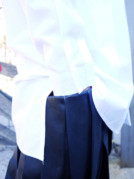 Origami Unisex Bellini Cotton Shirt / White - YOJIRO KAKE OFFICIAL