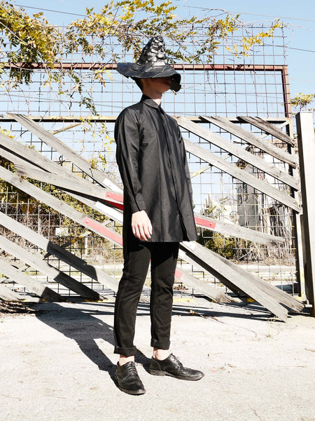 Origami Unisex Bellini Cotton Shirt / Black - YOJIRO KAKE OFFICIAL