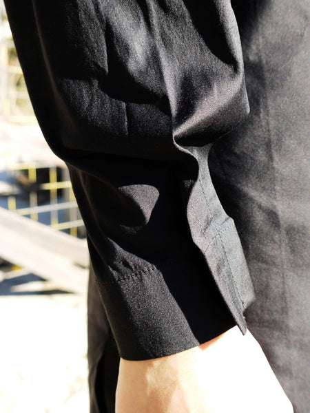 Origami Unisex Bellini Cotton Shirt / Black - YOJIRO KAKE OFFICIAL