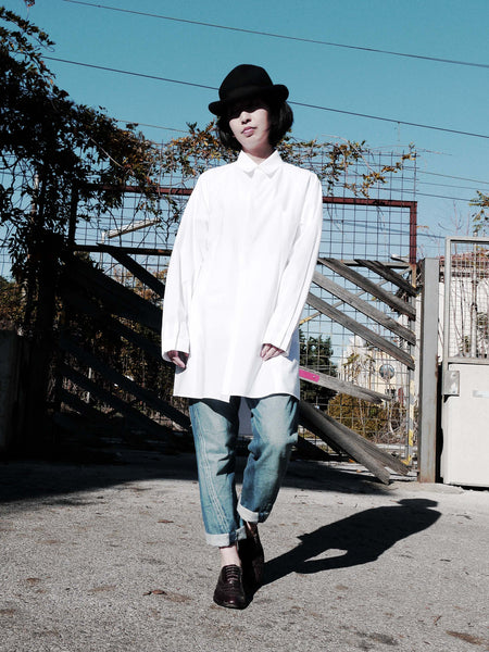 Origami Unisex Bellini Cotton Shirt / White - YOJIRO KAKE OFFICIAL