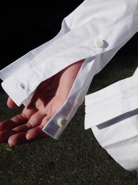 Origami Unisex Bellini Cotton Shirt / White - YOJIRO KAKE OFFICIAL