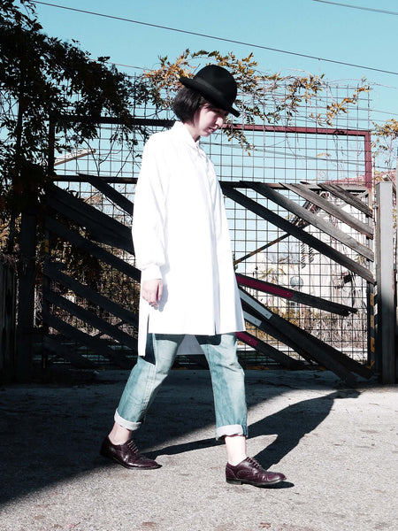 Origami Unisex Bellini Cotton Shirt / White - YOJIRO KAKE OFFICIAL