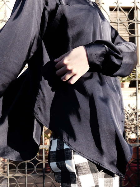 Origami Collar Shirt / Navy - YOJIRO KAKE OFFICIAL