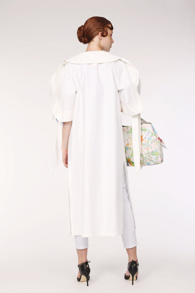 Squarish Sleeves Coat / White - YOJIRO KAKE OFFICIAL
