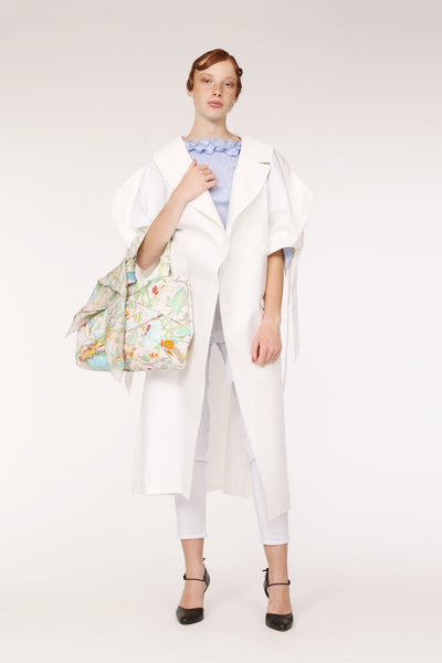 Squarish Sleeves Coat / White - YOJIRO KAKE OFFICIAL