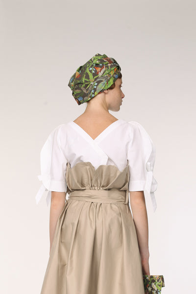 Squarish Sleeves Cotton Top / White - YOJIRO KAKE OFFICIAL