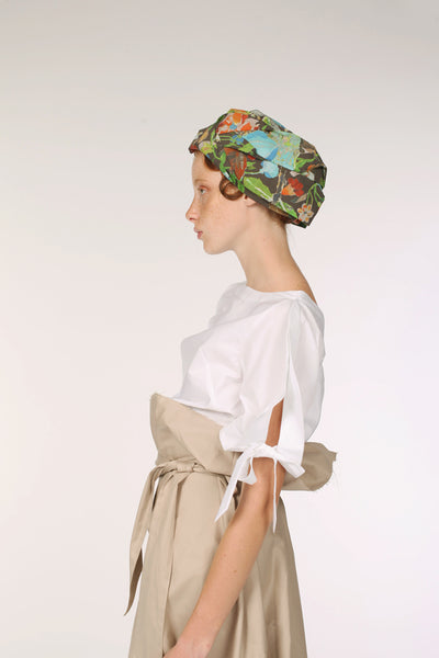 Squarish Sleeves Cotton Top / White - YOJIRO KAKE OFFICIAL