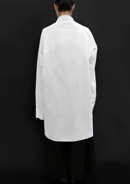 Bellini Flower Cotton Shirt / White - YOJIRO KAKE OFFICIAL