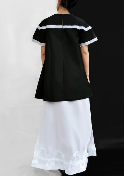 Hand Made Decoration Cotton Dress / White - YOJIRO KAKE OFFICIAL