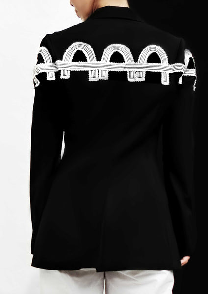 Arches Cotton Linen Jacket / Black - YOJIRO KAKE OFFICIAL