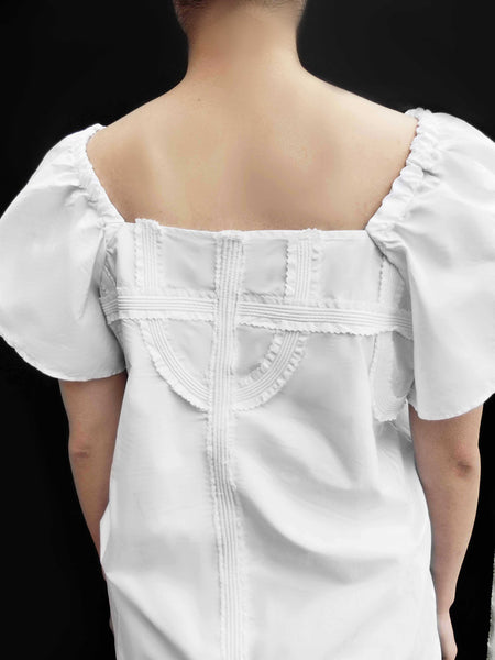 Cotton Handmade decoration top / White - YOJIRO KAKE OFFICIAL