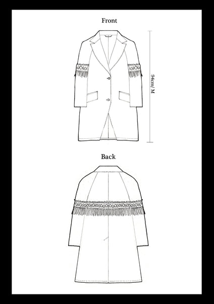 Hand Made Decoration Linen Jacket / Cream - YOJIRO KAKE OFFICIAL
