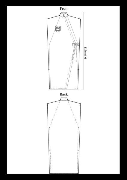 Wrapping Shirt Dress / Black - YOJIRO KAKE OFFICIAL