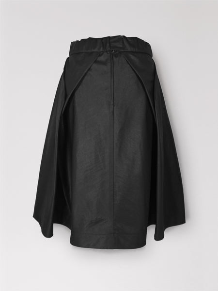 Origami Cotton Complex Pleats Skirt / Black - YOJIRO KAKE OFFICIAL