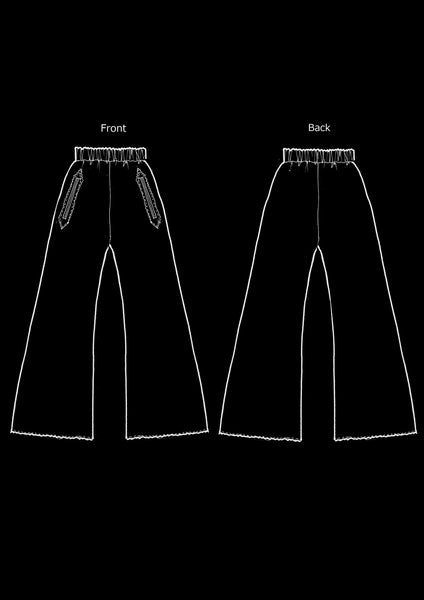 Wide Easy Virgin Wool Trousers / Navy - YOJIRO KAKE OFFICIAL