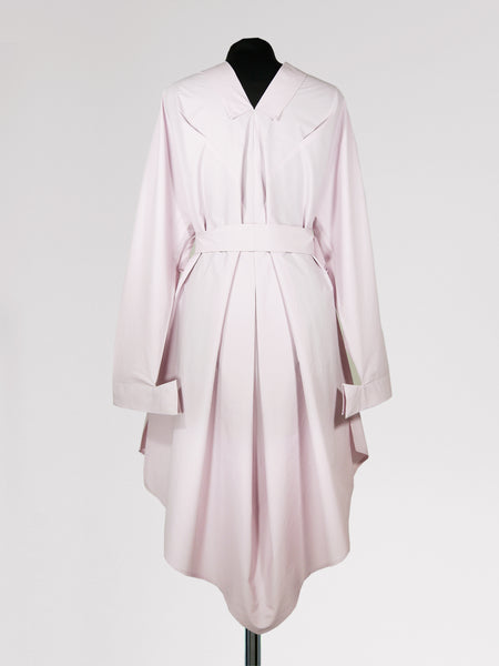 Origami Cotton Shirt Dress / Pink - YOJIRO KAKE OFFICIAL