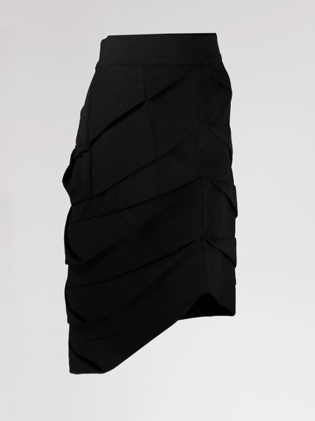 Origami Pleating Skirt / Black - YOJIRO KAKE OFFICIAL