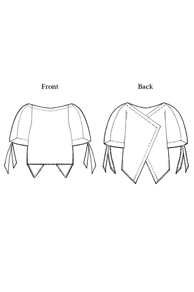 Squarish Sleeves Cotton Top / White - YOJIRO KAKE OFFICIAL