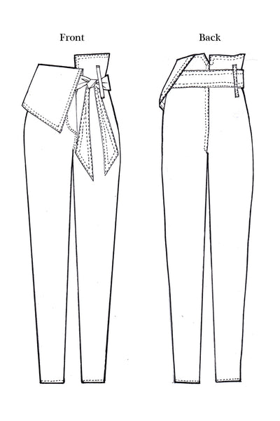 Slim-Fit Squarish Waist Cotton Trousers / Stripes - YOJIRO KAKE OFFICIAL
